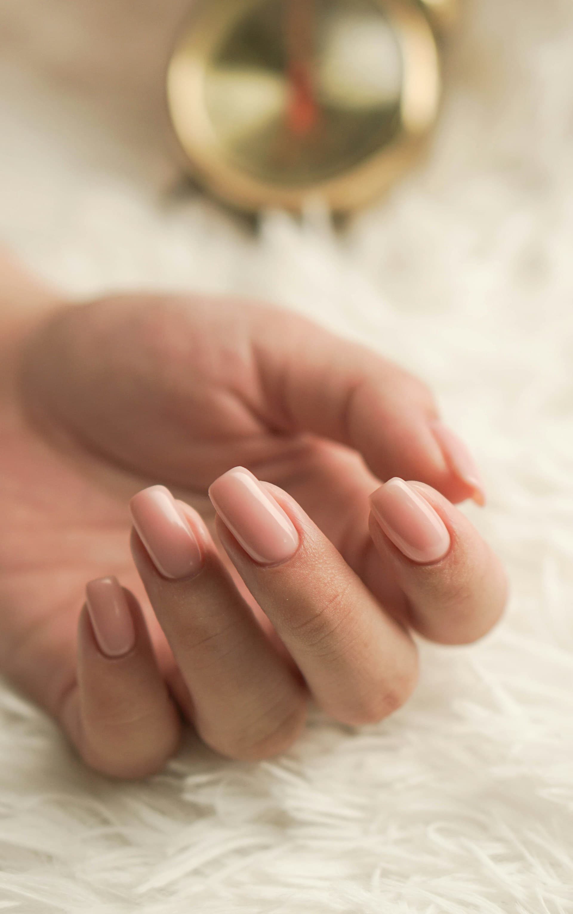 Soft nude nails
